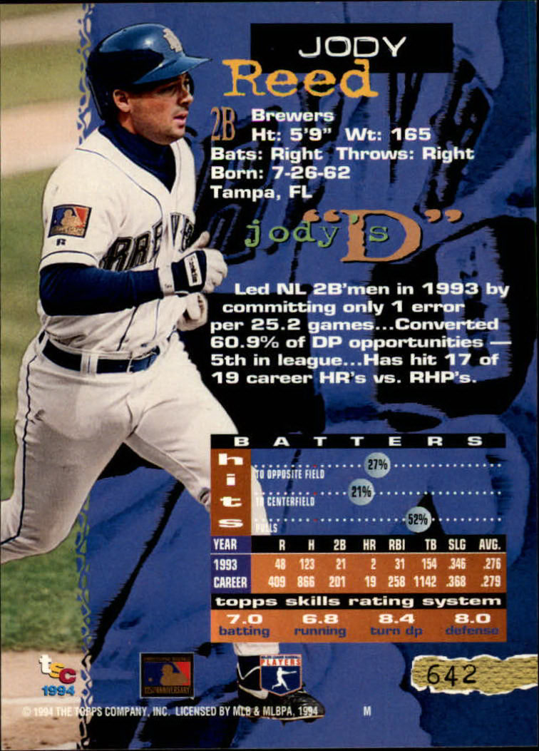 1994 Stadium Club Baseball Part 3 Main Set Card #501-720 - Picture 273 of 429
