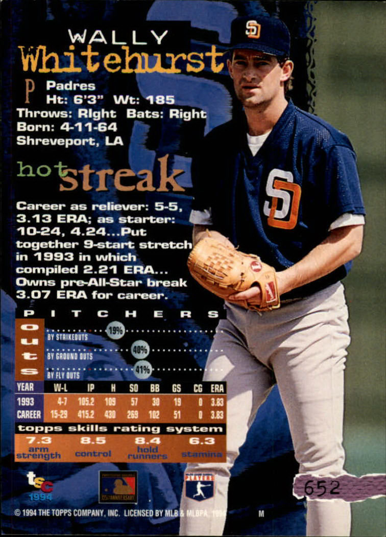 1994 Stadium Club Baseball Part 3 Main Set Card #501-720 - Picture 293 of 429