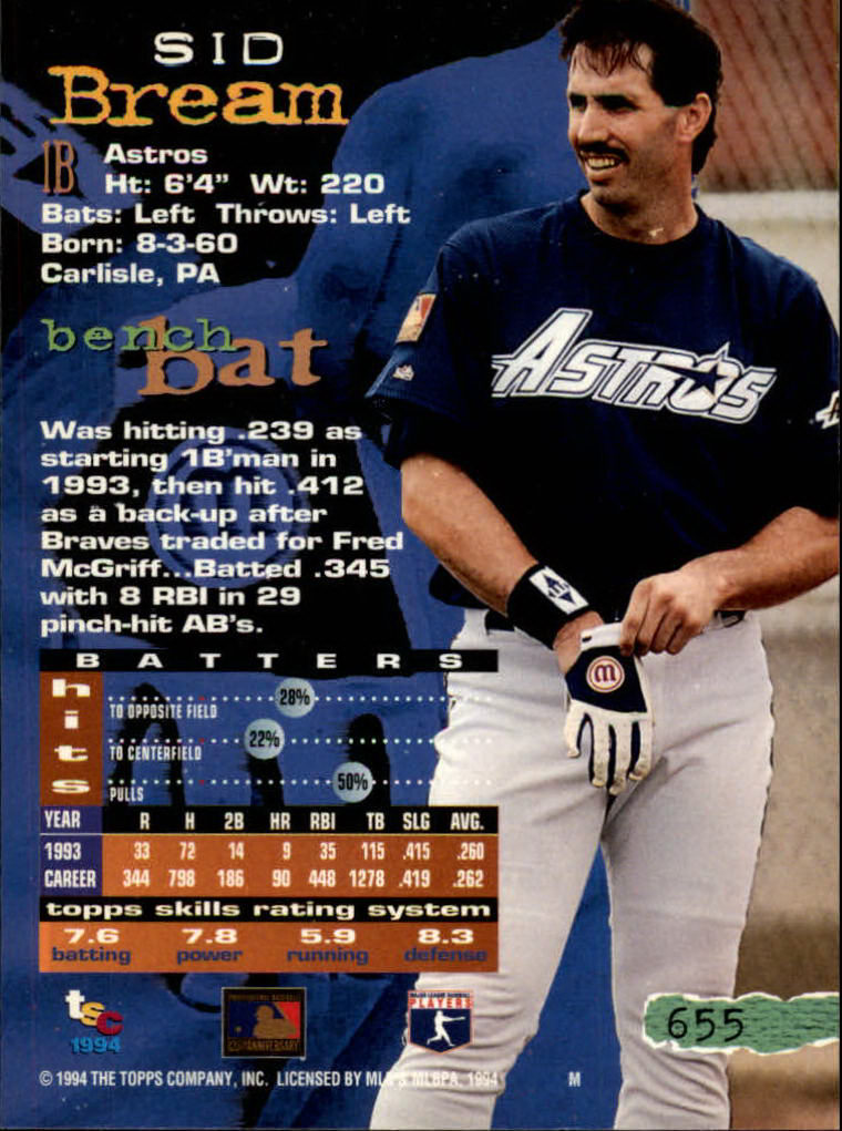 1994 Stadium Club Baseball Part 3 Main Set Card #501-720 - Picture 299 of 429