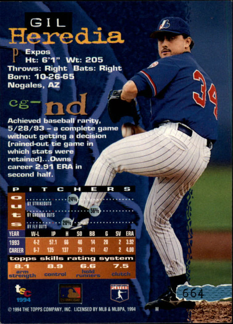 1994 Stadium Club Baseball Part 3 Main Set Card #501-720 - Picture 317 of 429