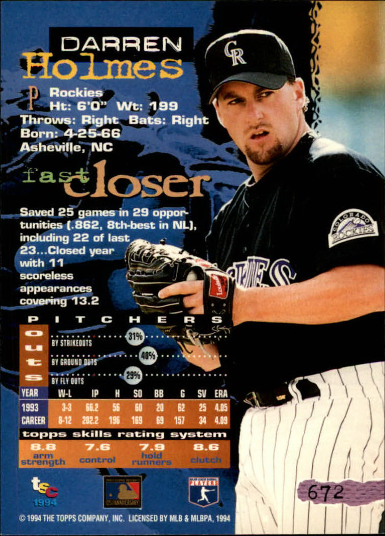 1994 Stadium Club Baseball Part 3 Main Set Card #501-720 - Picture 333 of 429