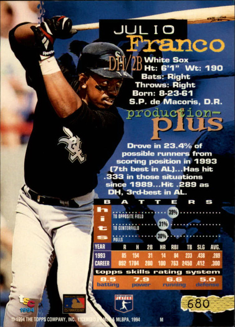 1994 Stadium Club Baseball Part 3 Main Set Card #501-720 - Picture 349 of 429