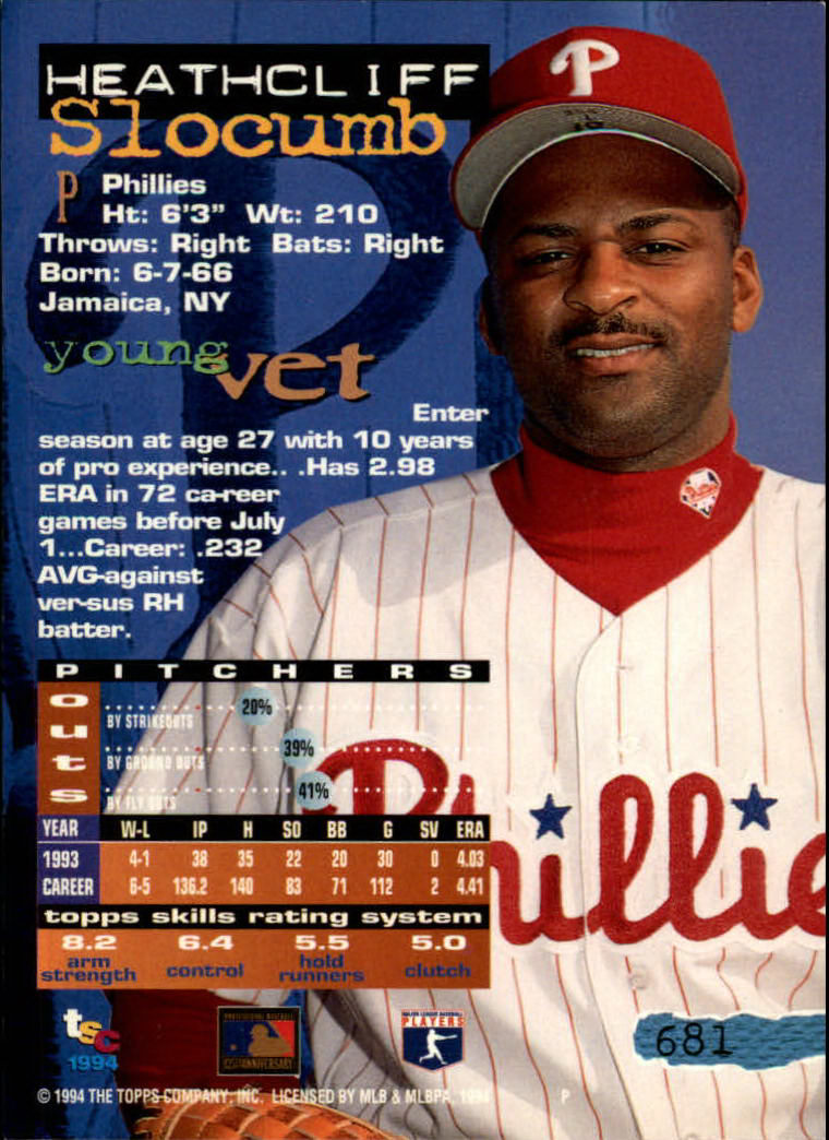 1994 Stadium Club Baseball Part 3 Main Set Card #501-720 - Picture 351 of 429