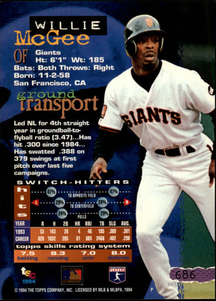 1994 Stadium Club Baseball Part 3 Main Set Card #501-720 - Picture 361 of 429