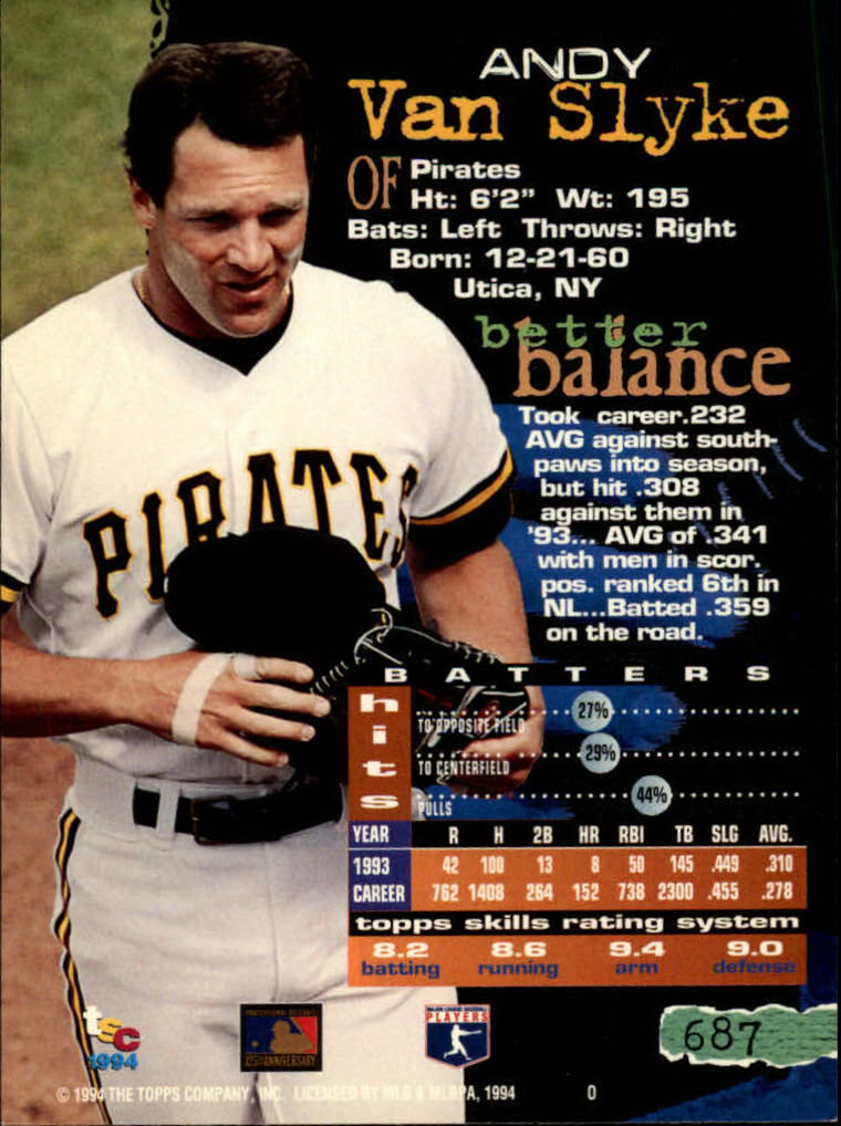 1994 Stadium Club Baseball Part 3 Main Set Card #501-720 - Picture 363 of 429