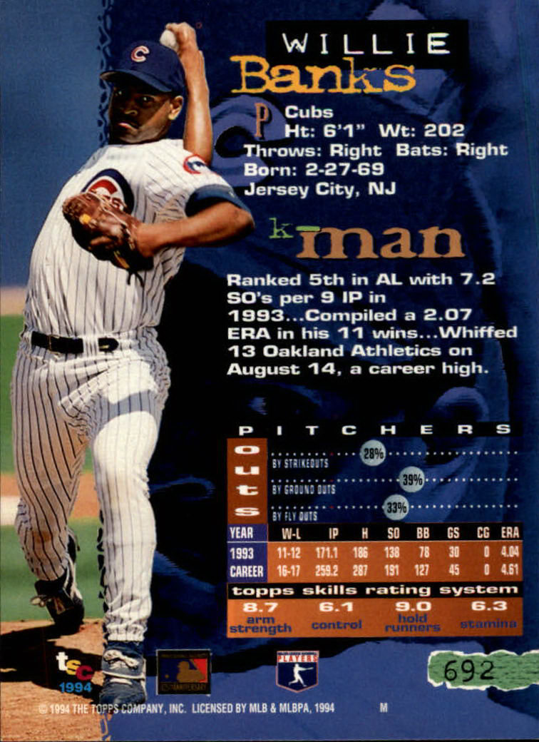 1994 Stadium Club Baseball Part 3 Main Set Card #501-720 - Picture 373 of 429