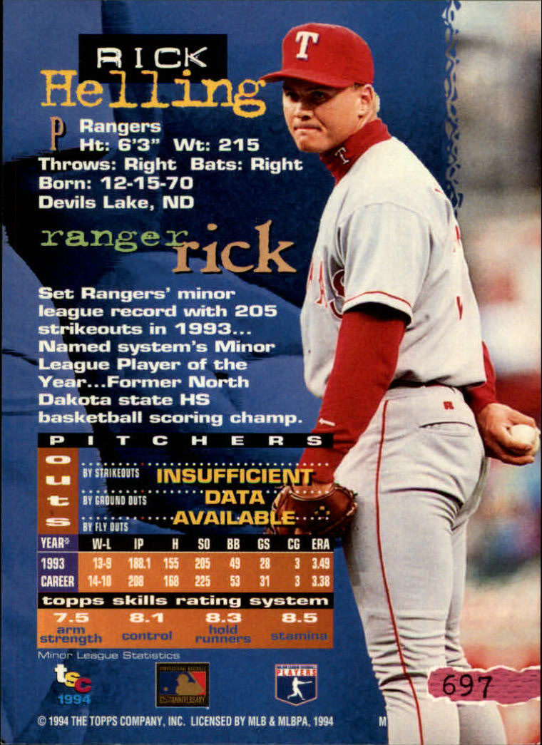 1994 Stadium Club Baseball Part 3 Main Set Card #501-720 - Picture 383 of 429