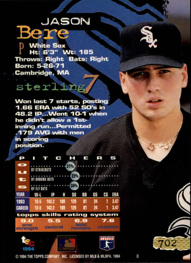 1994 Stadium Club Baseball Part 3 Main Set Card #501-720 - Picture 393 of 429