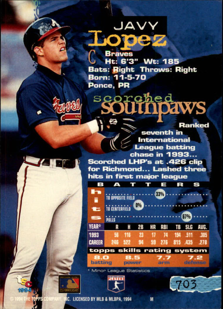 1994 Stadium Club Baseball Part 3 Main Set Card #501-720 - Picture 395 of 429