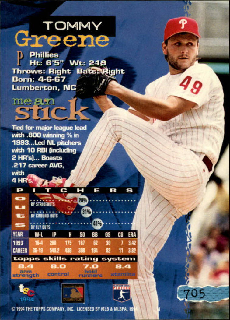 1994 Stadium Club Baseball Part 3 Main Set Card #501-720 - Picture 399 of 429