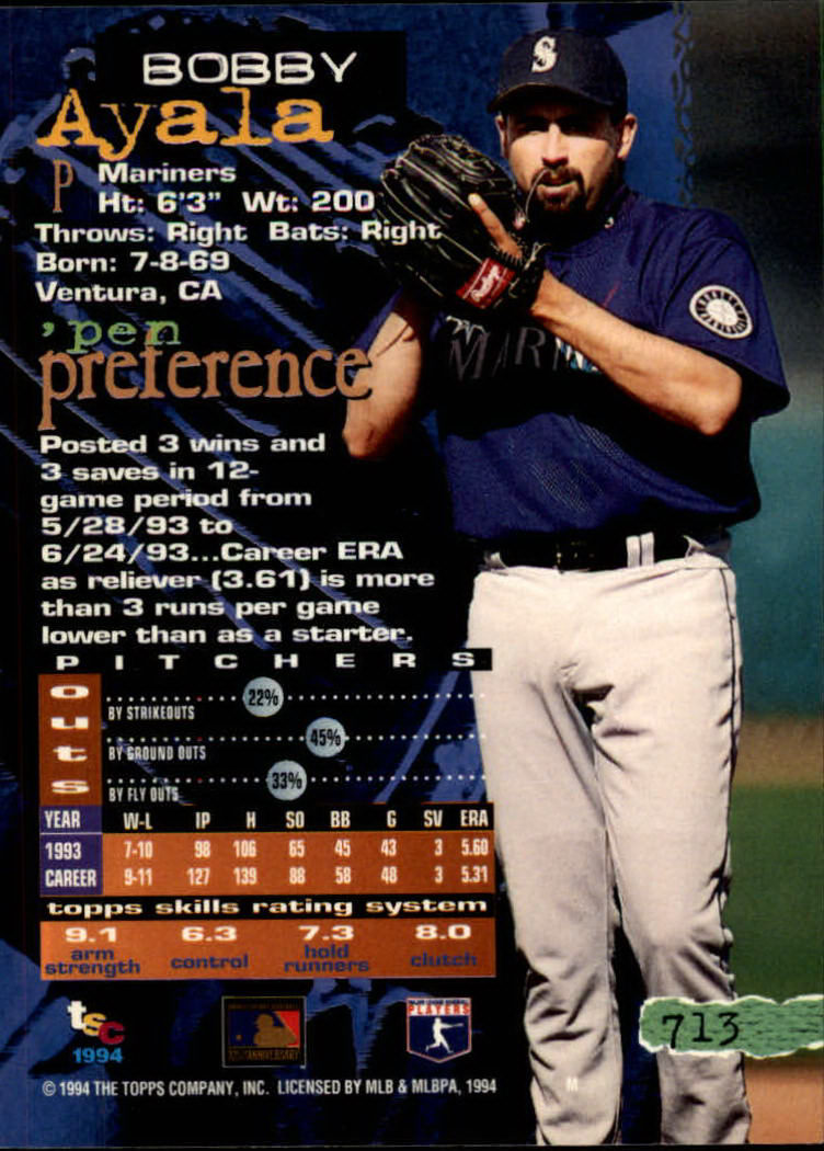 1994 Stadium Club Baseball Part 3 Main Set Card #501-720 - Picture 415 of 429