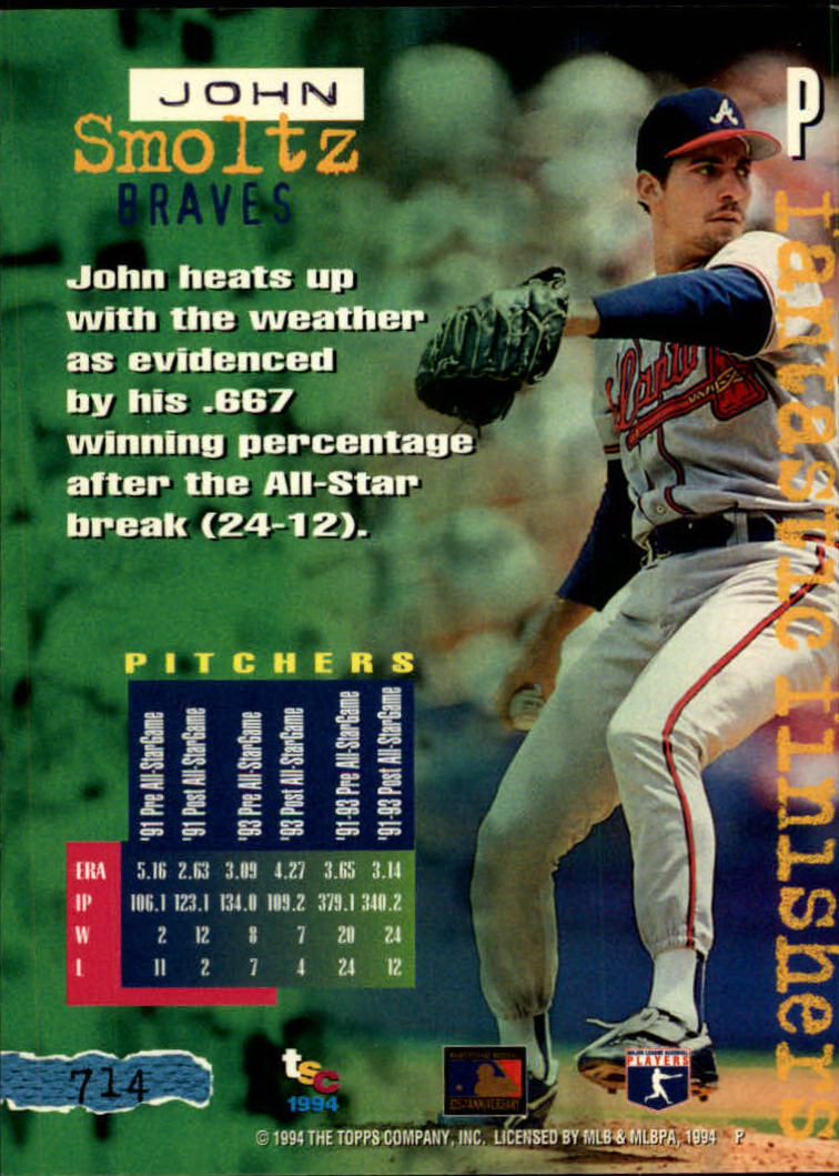 1994 Stadium Club Baseball Part 3 Main Set Card #501-720 - Picture 417 of 429