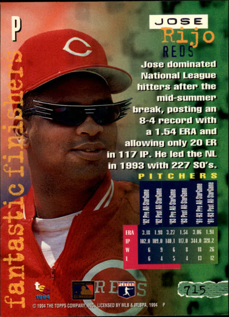 1994 Stadium Club Baseball Part 3 Main Set Card #501-720 - Picture 419 of 429