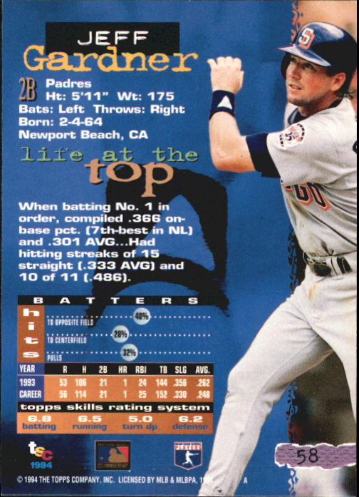 Tarjetas paralelas 1994 del Stadium Club de béisbol parte 4 edición del primer día - Imagen 9 de 89