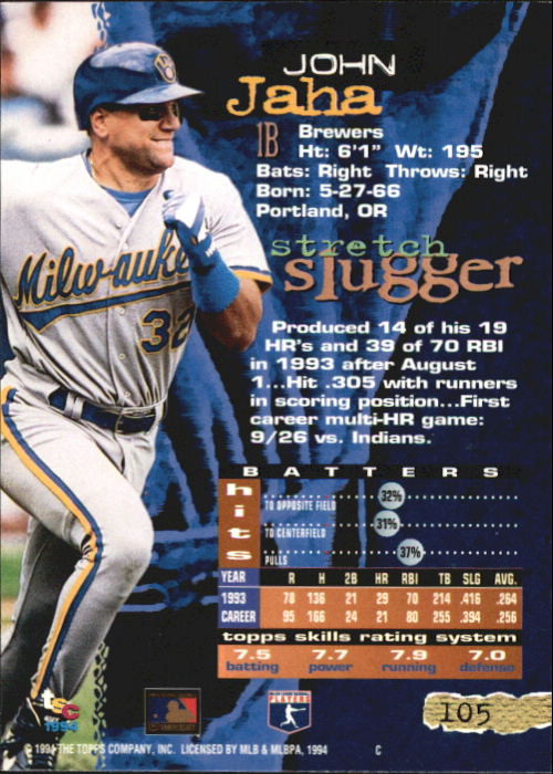 Tarjetas paralelas 1994 del Stadium Club de béisbol parte 4 edición del primer día - Imagen 23 de 89