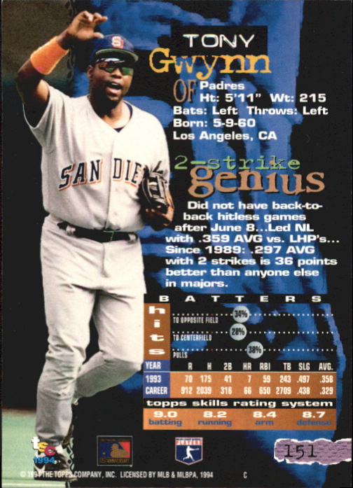 Tarjetas paralelas 1994 del Stadium Club de béisbol parte 4 edición del primer día - Imagen 33 de 89