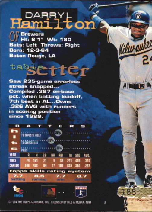 Tarjetas paralelas 1994 del Stadium Club de béisbol parte 4 edición del primer día - Imagen 43 de 89