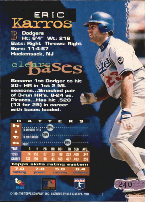 Tarjetas paralelas 1994 del Stadium Club de béisbol parte 4 edición del primer día - Imagen 51 de 89