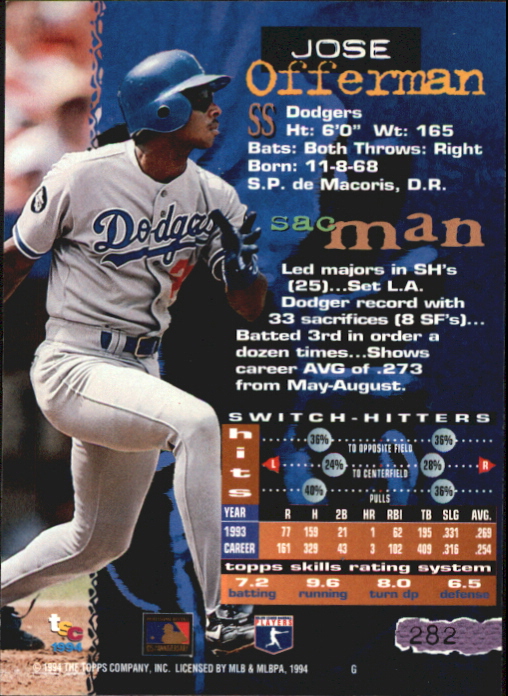 Tarjetas paralelas 1994 del Stadium Club de béisbol parte 4 edición del primer día - Imagen 59 de 89