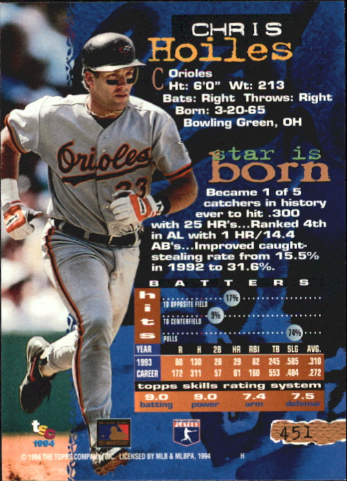 Tarjetas paralelas 1994 del Stadium Club de béisbol parte 4 edición del primer día - Imagen 67 de 89