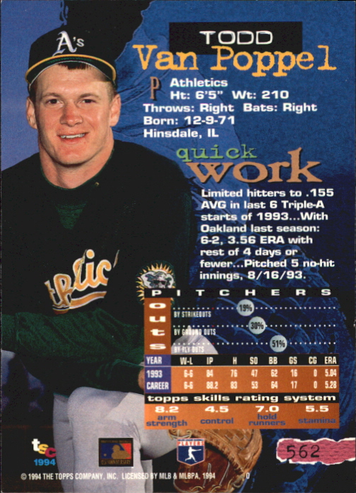 Tarjetas paralelas 1994 del Stadium Club de béisbol parte 4 edición del primer día - Imagen 77 de 89