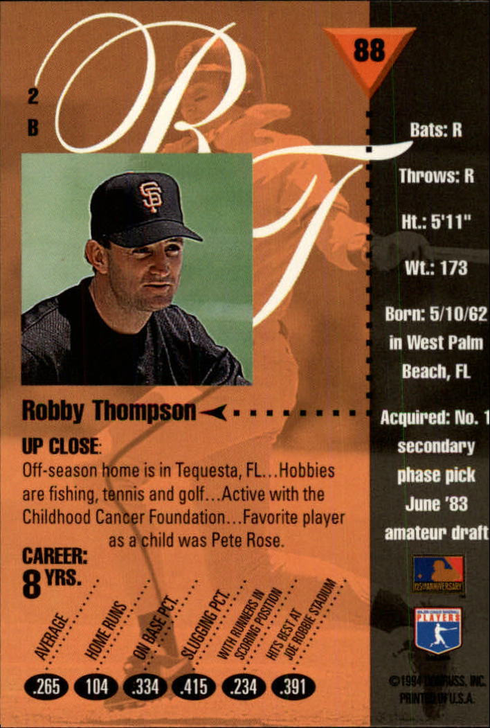 1994 Studio Baseball Card Pick - Picture 169 of 421