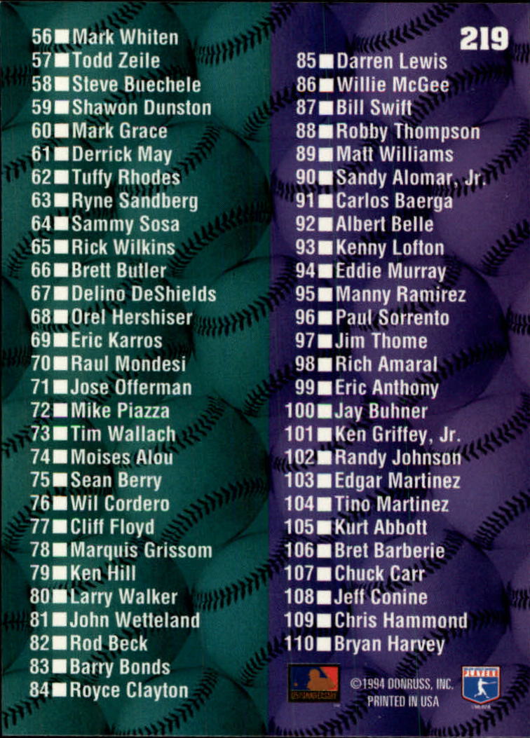 1994 Studio Baseball Card Pick - Picture 419 of 421