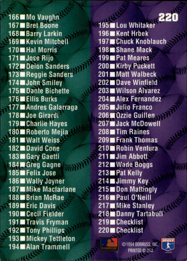 1994 Studio Baseball Card Pick - Picture 421 of 421