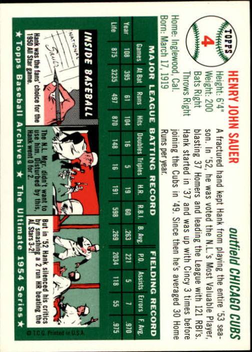 1994 Topps Archives 1954 Baseball - Picture 7 of 337