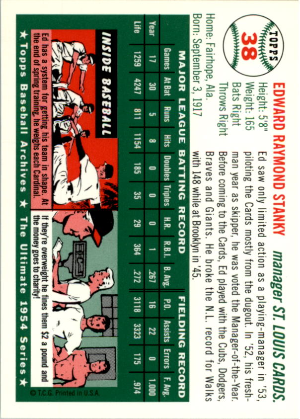 1994 Topps Archives 1954 Baseball - Picture 42 of 337