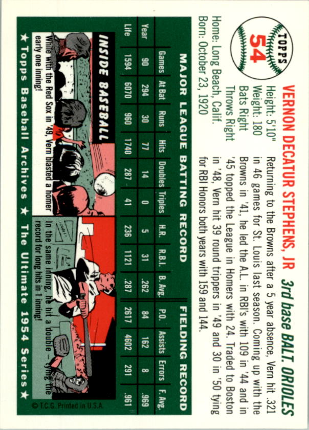 1994 Topps Archives 1954 Baseball - Picture 62 of 337