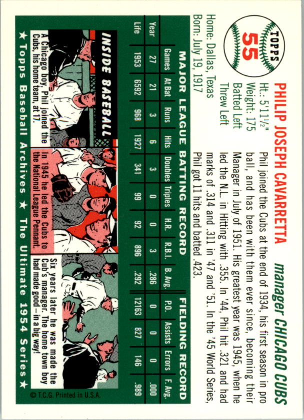 1994 Topps Archives 1954 Baseball - Picture 64 of 337