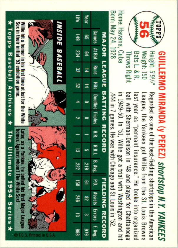 1994 Topps Archives 1954 Baseball - Picture 66 of 337