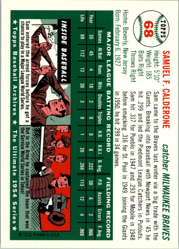 1994 Topps Archives 1954 Baseball - Picture 84 of 337