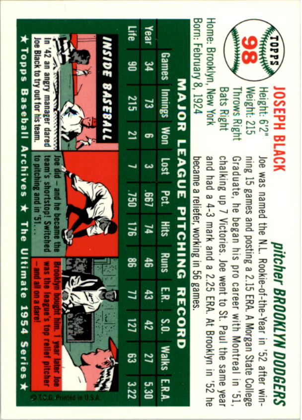 1994 Topps Archives 1954 Baseball - Picture 123 of 337