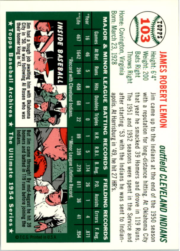 1994 Topps Archives 1954 Baseball - Picture 127 of 337