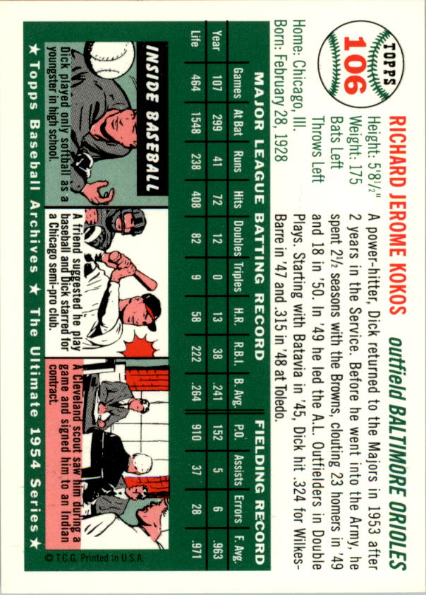 1994 Topps Archives 1954 Baseball - Picture 132 of 337