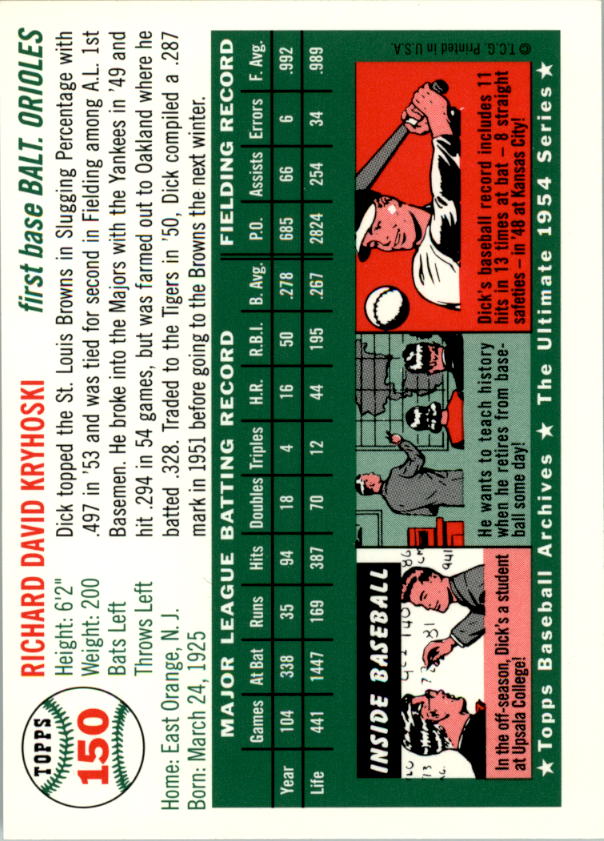 1994 Topps Archives 1954 Baseball - Picture 192 of 337