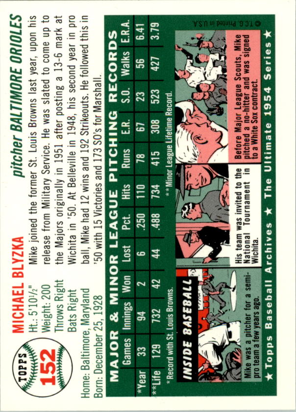 1994 Topps Archives 1954 Baseball - Picture 195 of 337