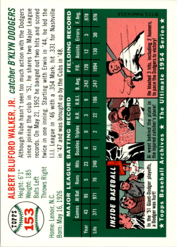 1994 Topps Archives 1954 Baseball - Picture 197 of 337