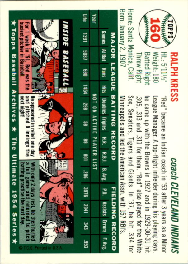 1994 Topps Archives 1954 Baseball - Picture 211 of 337