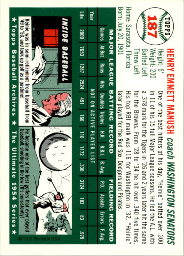 1994 Topps Archives 1954 Baseball - Picture 249 of 337