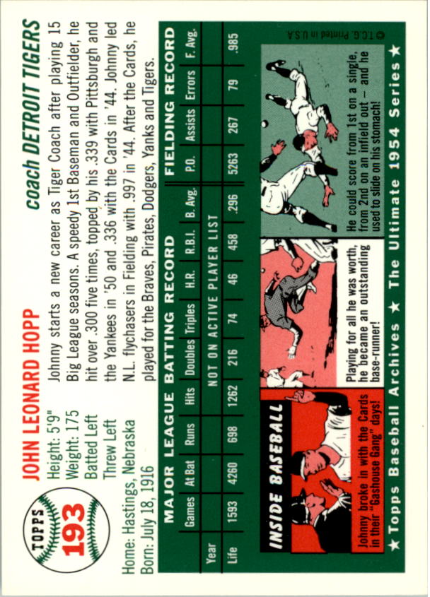 1994 Topps Archives 1954 Baseball - Picture 256 of 337