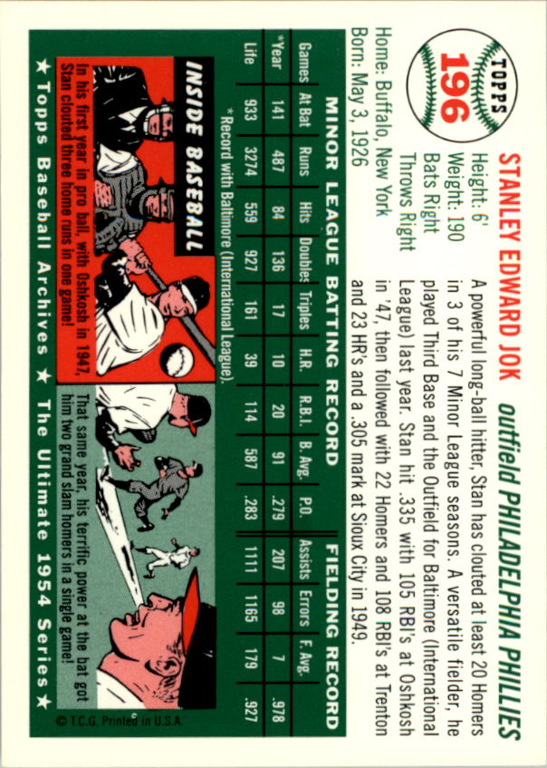 1994 Topps Archives 1954 Baseball - Picture 261 of 337