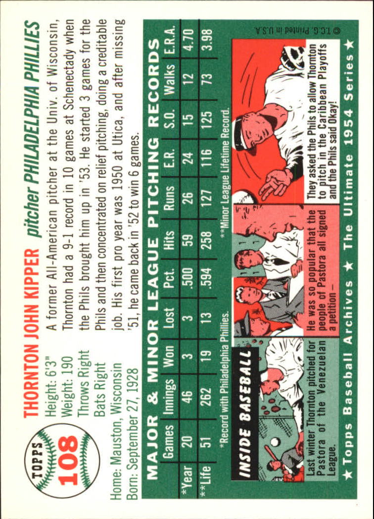 1994 Topps Archives 1954 Gold Baseball - Picture 45 of 94