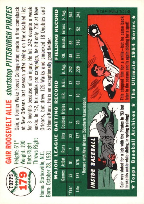 1994 Topps Archives 1954 Gold Baseball - Picture 75 of 94