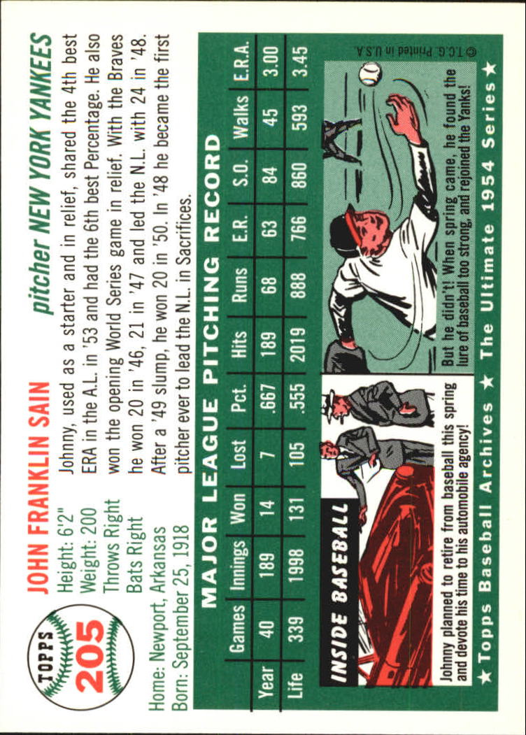 1994 Topps Archives 1954 Gold Baseball - Picture 85 of 94