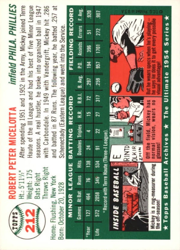 1994 Topps Archives 1954 Gold Baseball - Picture 88 of 94