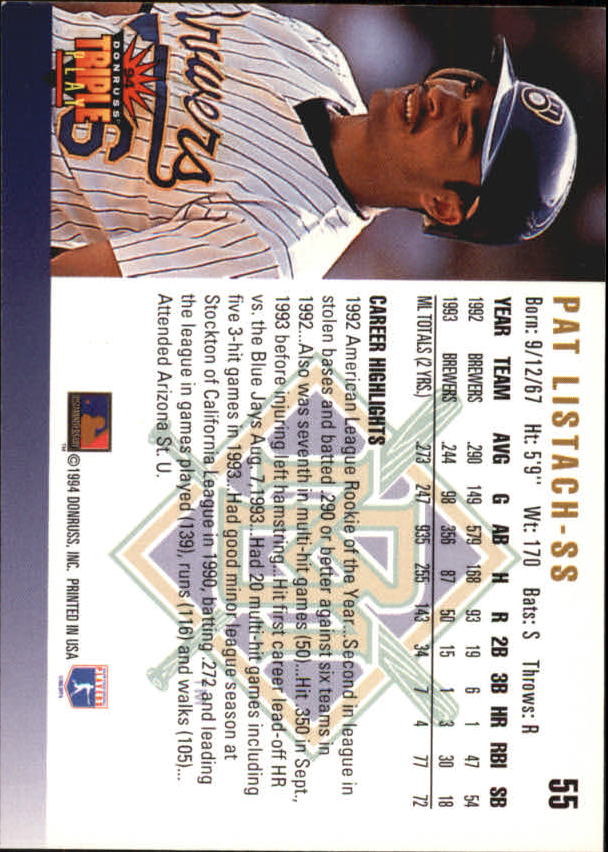 1994 Triple Play Baseball Card Pick 1-99