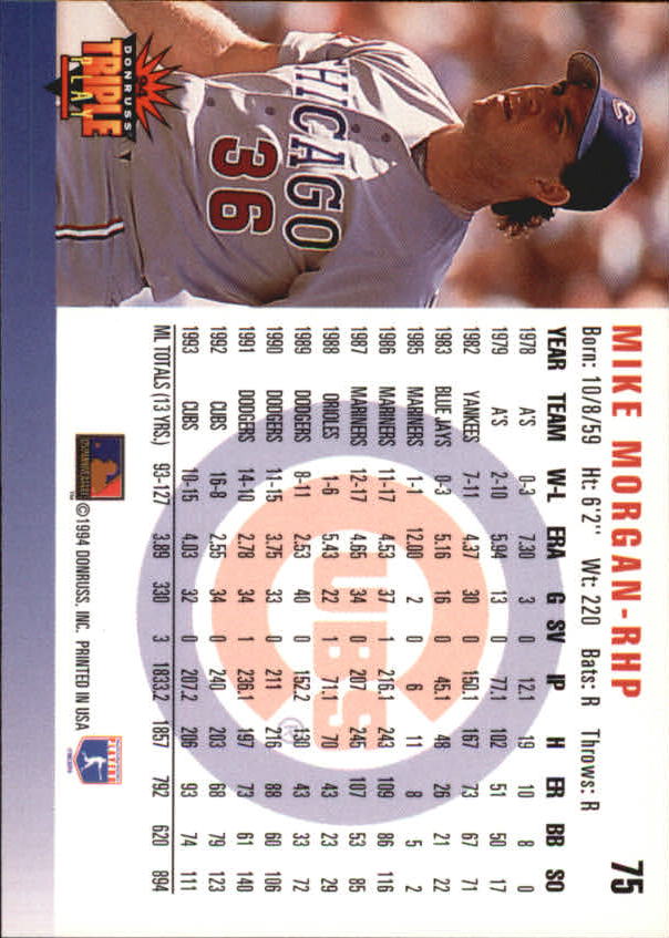 1994 Triple Play Baseball Card Pick 1-99